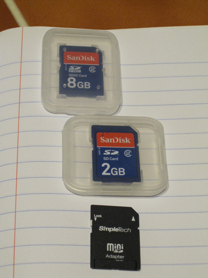 Giveaway SD cards