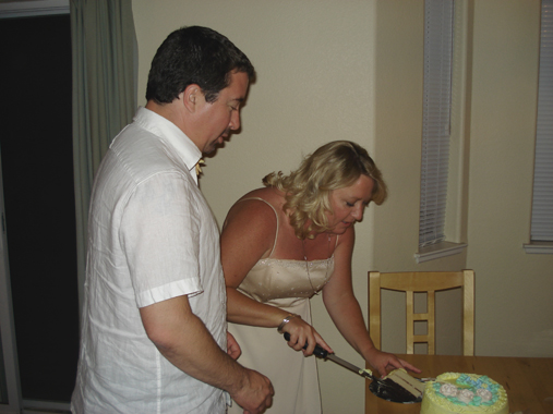 the cutting of the cake